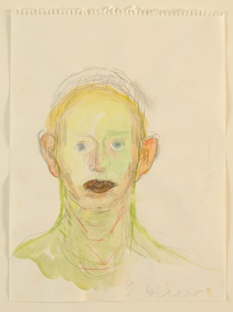Porträt Claudia - Bleistift Aquarell   31 x 26 cm